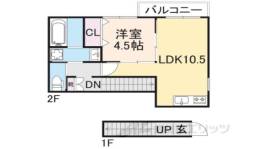 ソレイユビセレクト法蓮町１間取り図面