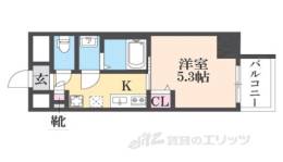 フォーリアライズ昭和南通１間取り図面