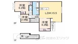 アレスハイム武庫之荘B棟間取り図面