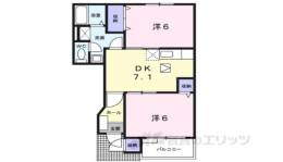ユニゾン川西１間取り図面