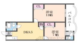 ハイツ荻野１間取り図面