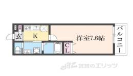 ＡＬＥＧＲＩＡ古川橋２間取り図面