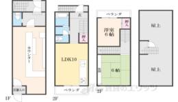 西院西今田町12-8店舗付住宅間取り図面