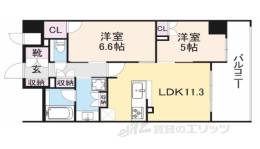 イーグルコート四条烏丸WEST間取り図面