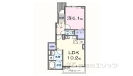 ポンテリブロＫ・１間取り図面