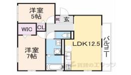 クレールメゾン中田　Ｂ棟間取り図面
