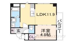 GRAND JETEキセラ川西２間取り図面