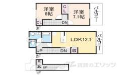メゾン　パルテール２間取り図面