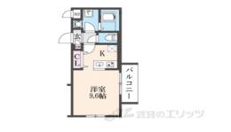 CREST TAPP京都丹波口２間取り図面