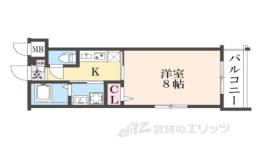 CREST TAPP京都丹波口２間取り図面