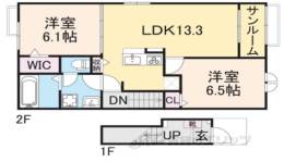 サン・リベール２　Ｂ間取り図面