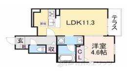 グレーヌ東寺間取り図面