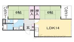 嵐山ロイアルハイツ６号棟間取り図面