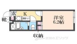 レオパレスｋｕｂｏ　ｆｌａｔ間取り図面