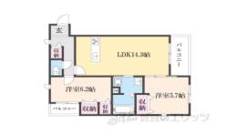 Ｃｌａｒｉｓ西院Ａ棟間取り図面