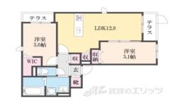 Ｃｌａｒｉｓ西院B棟間取り図面
