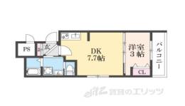 アドバンスコート五条丹波口間取り図面