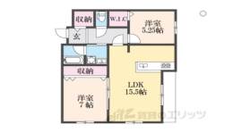 木津清水Ａ棟新築アパート間取り図面