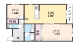 木津清水Ｂ棟新築アパート間取り図面