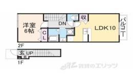 クリスタル　メゾン１間取り図面