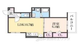 ＧＲＡＭＭ桂北滝川Ｃ棟間取り図面