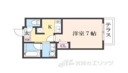 メゾンドゥース丹波橋間取り図面
