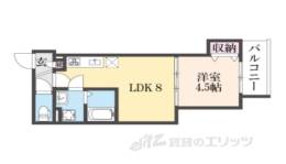 クレアール八戸ノ里間取り図面