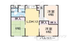 コーポ学園前間取り図面