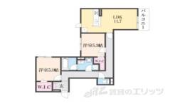 Ｄ－ＲＯＯＭ枚方市上之町ＰＪ間取り図面
