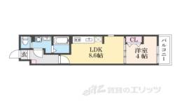 KRM RESIDENNCE NAGAOKATENJIN間取り図面