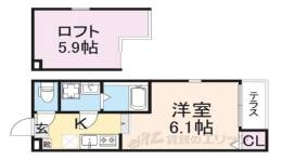 ハーモニーテラス椥辻中在家町間取り図面