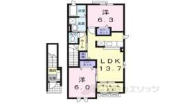 クロスロード　沢　ｄｅｕｘ間取り図面