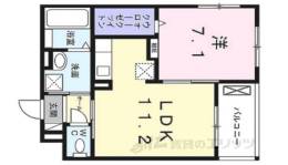 シャルマン唐橋南２間取り図面