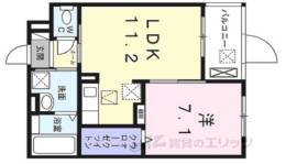 シャルマン唐橋南２間取り図面