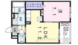 シャルマン唐橋南２間取り図面