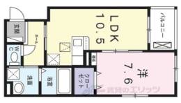 シャルマン唐橋南２間取り図面
