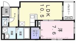 シャルマン唐橋南２間取り図面
