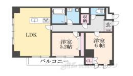 ノーブル御池１間取り図面
