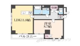 ノーブル御池１間取り図面