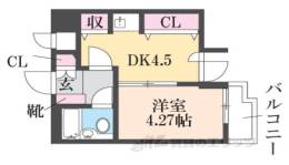 ライオンズマンション京都河原町間取り図面
