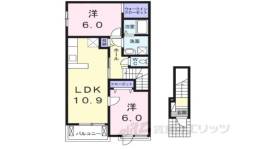 コート　アプルーバル　ネオ　２間取り図面