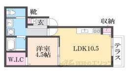 ソレイユビセレクト法蓮町３間取り図面