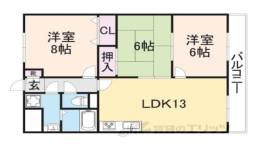 インペリアル東生駒間取り図面