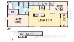 ベル　スイート　１間取り図面