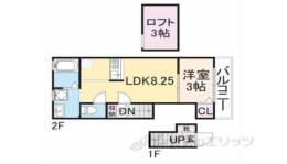 ＯＮＬＹＯＮＥ宝塚山本１間取り図面