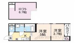 ハーモニーテラス東野八反畑町２間取り図面