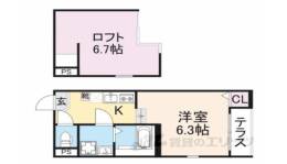 ハーモニーテラス東野八反畑町２間取り図面