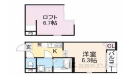 ハーモニーテラス東野八反畑町２間取り図面