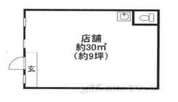 西ノ京両町1階店舗間取り図面