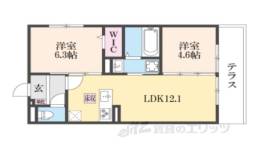 ＧＲＡＭＭ桂北滝川Ｂ棟間取り図面